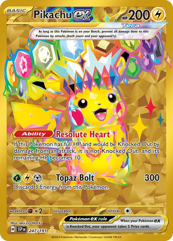 Pikachu ex - Pokémon card