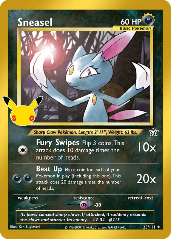 Sneasel - Pokémon card